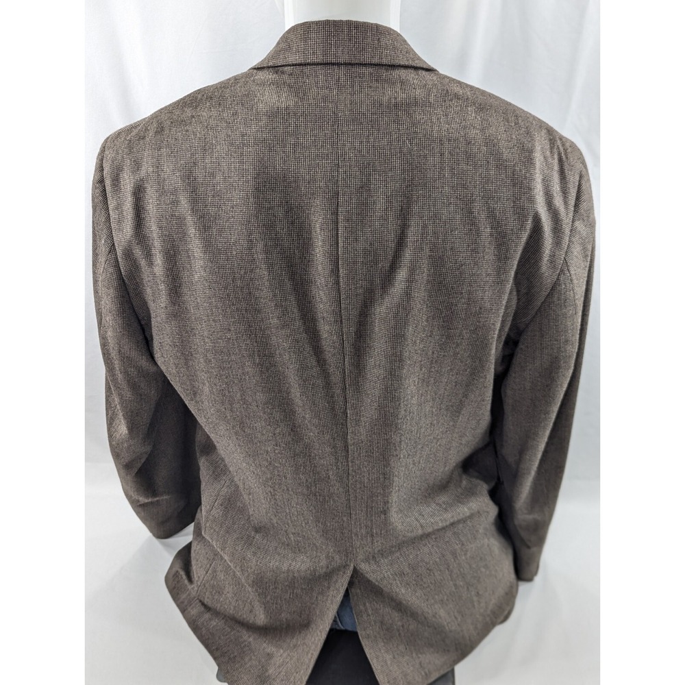 Jos. A Bank Blazer Coat Sport Jacket‎ Wool Cashmere Nailhead Brown 42R 46" Chest - Picture 6 of 14